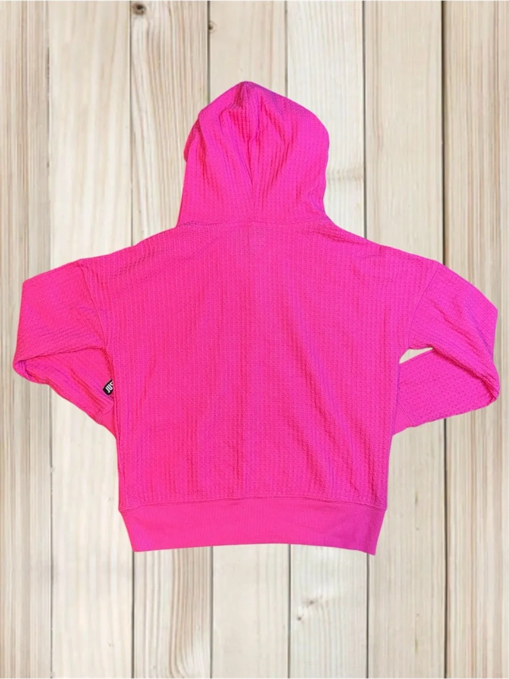 Justice Girls' Hot Pink Hooded Long Sleeve 7/8